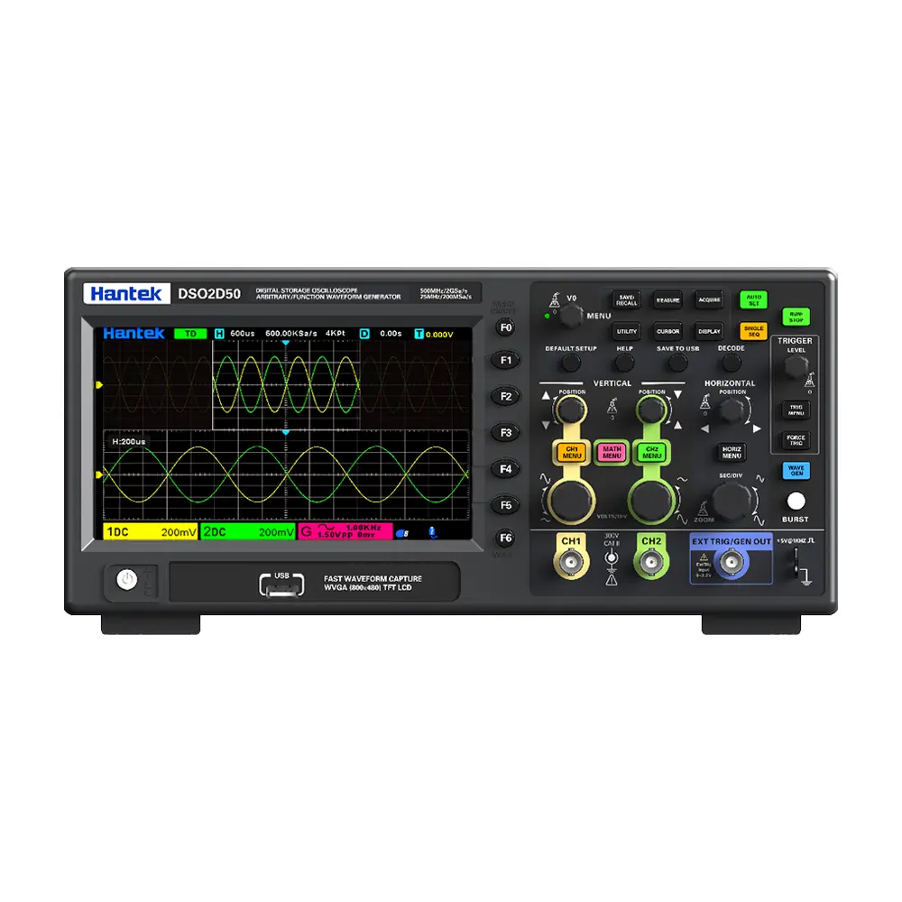 اسیلوسکوپ 500MHz دو کاناله هانتک DSO2D50